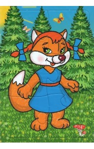Планшетный пазл. Лисичка, 6 элементов
