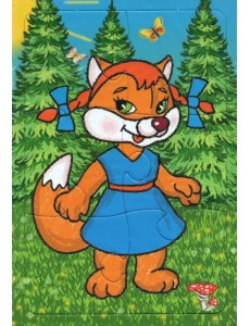 Планшетный пазл. Лисичка, 6 элементов