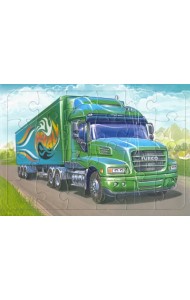 Планшетный пазл. Грузовой автомобиль. Ивеко, 24 элемента