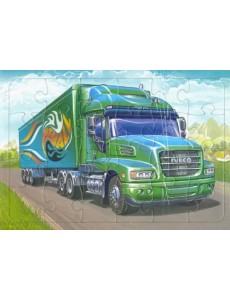 Планшетный пазл. Грузовой автомобиль. Ивеко, 24 элемента Планшетный пазл. Грузовой автомобиль. Ивеко, 24 элемента