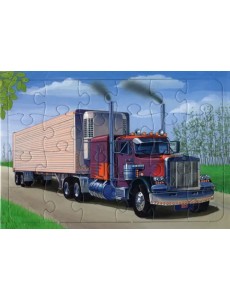 Планшетный пазл. Грузовой автомобиль. Петербилт, 24 элемента