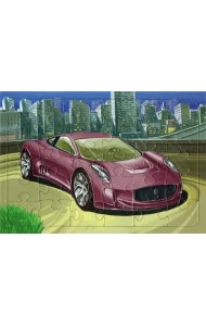 Планшетный пазл. Грузовой автомобиль. Ягуар, 24 элемента