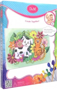 Роспись по холсту. Кот и Пес