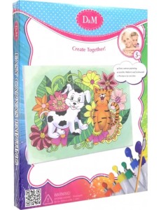 Роспись по холсту. Кот и Пес Роспись по холсту. Кот и Пес