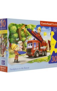 Пазл-midi. Пожарные спешат на помощь, 30 элементов