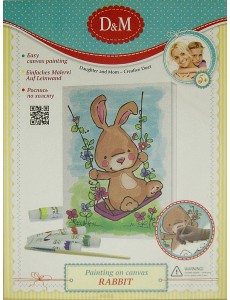 Роспись по холсту. Кролик
