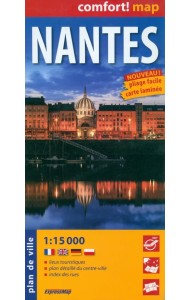 Нант. Карта ламинированная 1:15 000