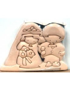 Объемный пазл из массива дерева. Жених и невеста