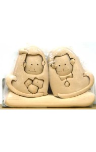 Объемный пазл из массива дерева. Обезьянки