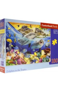 Пазл. Дельфины в тропиках, 180 элементов