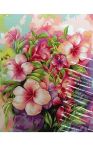 Картина по номерам на холсте. Яркий букет, 40х50 см