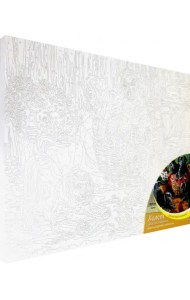 Холст с красками. Щенки