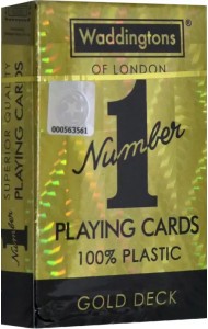 Карты игральные, цветные золото. Waddingtons №1