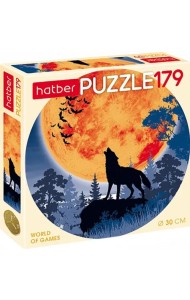 Пазл круглый. Полнолуние. Волк, 179 элементов
