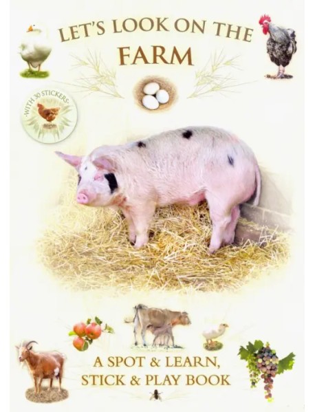 Let's Look On Farm (+ 30 reusable stickers)