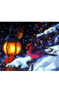 Картина по номерам. Красные кардиналы