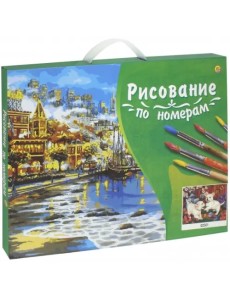 Холст для рисования по номерам. Два щенка