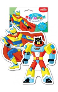 Мягкие пазлы на магнитах. Робот. Супергерой