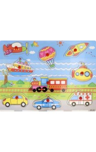 Деревянная рамка-вкладыш. Машинки - помощники