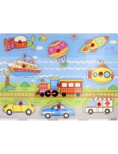 Деревянная рамка-вкладыш. Машинки - помощники Деревянная рамка-вкладыш. Машинки - помощники