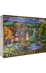 Пазл. Ночной домик в горах, 500 элементов