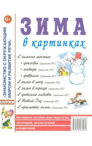 Зима в картинках. Наглядное пособие для педагогов, логопедов, воспитателей и родителей
