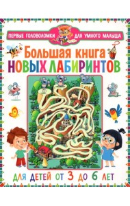 Большая книга новых лабиринтов. Для детей от 3 до 6 лет