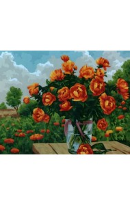 Рисование по номерам. Огоньки лета