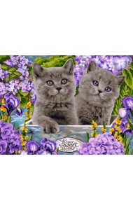 Рисование по номерам. Британские котята