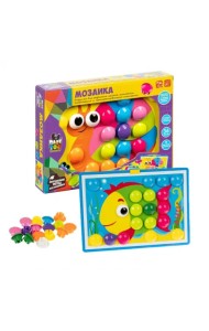 Мозаика для малышей 36 фишек, 9 картинок-шаблонов