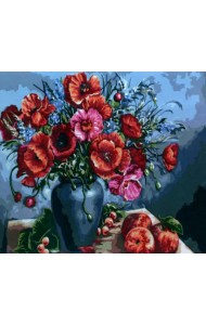 Рисование по номерам. Натюрморт с маками