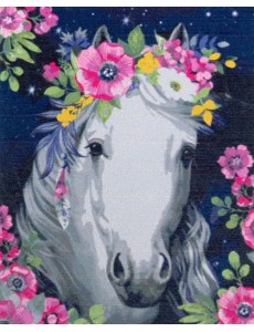 Картина по номерам на холсте с подрамником. Лошадь