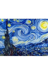 Картина по номерам на холсте с подрамником. Винсент ван Гог. Звёздная ночь