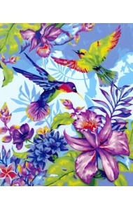 Картина по номерам на холсте с подрамником. Тропики