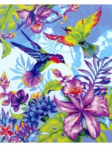 Картина по номерам на холсте с подрамником. Тропики Картина по номерам на холсте с подрамником. Тропики