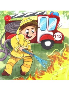 Пазл-16 деревянный "Пожарный"