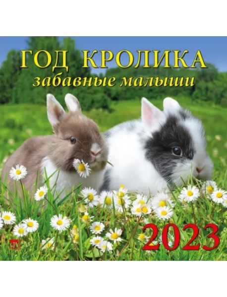 Календарь на 2023 год. Год кролика. Забавные малыши