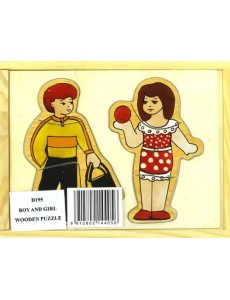 Развивающая деревянная игра. Мальчик и девочка в коробке Развивающая деревянная игра. Мальчик и девочка в коробке