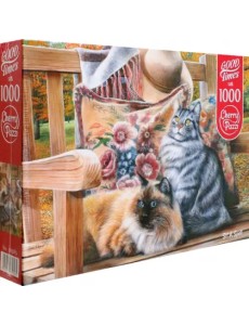 Пазл. Кошачьи посиделки, 1000 элементов Пазл. Кошачьи посиделки, 1000 элементов