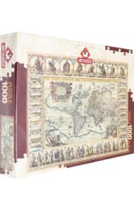 Пазл. Древняя карта мира, 1000 элементов