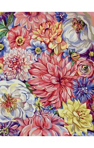 Картина по номерам на холсте. Цветочный ковер