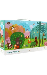 Пазл Лесные друзья, 80 элементов