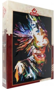 Пазл. Портрет яркими цветами, 1000 элементов