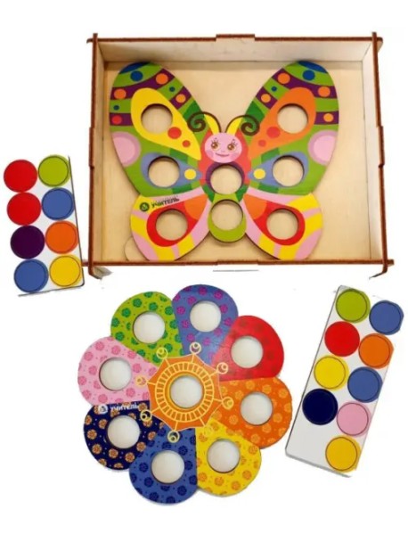 Игра-мозаика Бабочка с цветочком