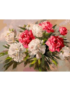 Живопись на холсте. Букет пионов Живопись на холсте. Букет пионов