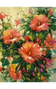 Живопись на холсте. Мальва