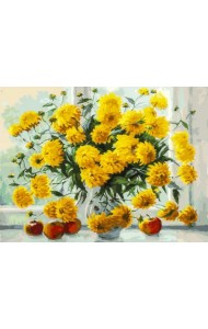 Живопись на холсте. Золотые