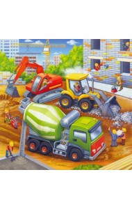 Пазл фигурный Стройка, 80 деталей