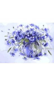 Живопись на холсте. Василёчки-васильки