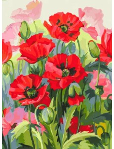 Живопись на холсте. Восхитительные маки